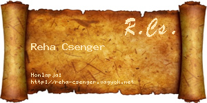 Reha Csenger névjegykártya